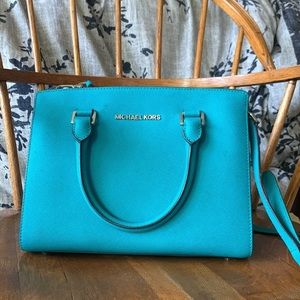 Blue Michael Kors purse